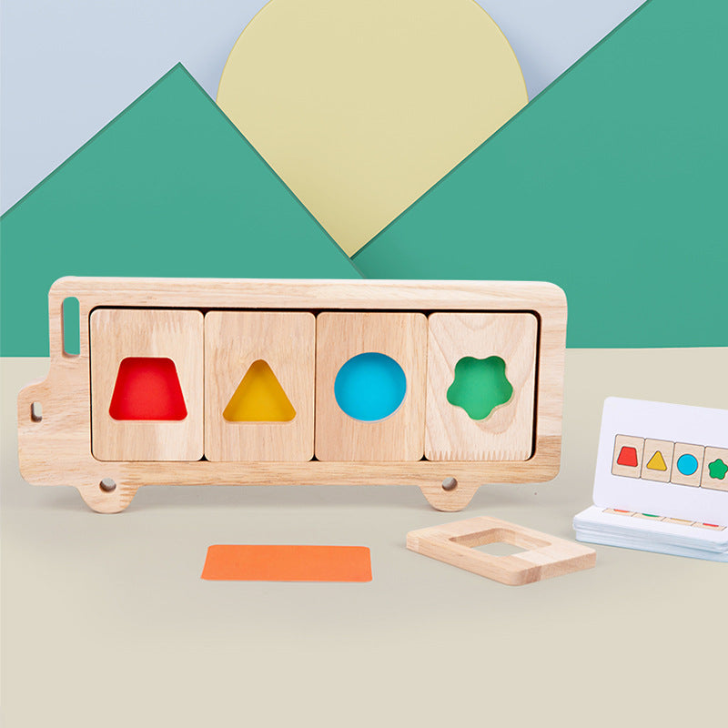 Geometric shape color separation Montessori puzzle