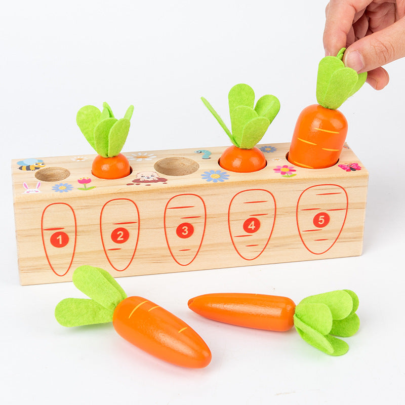 Wooden Fun Number Carrot Pulling Game - Cognition