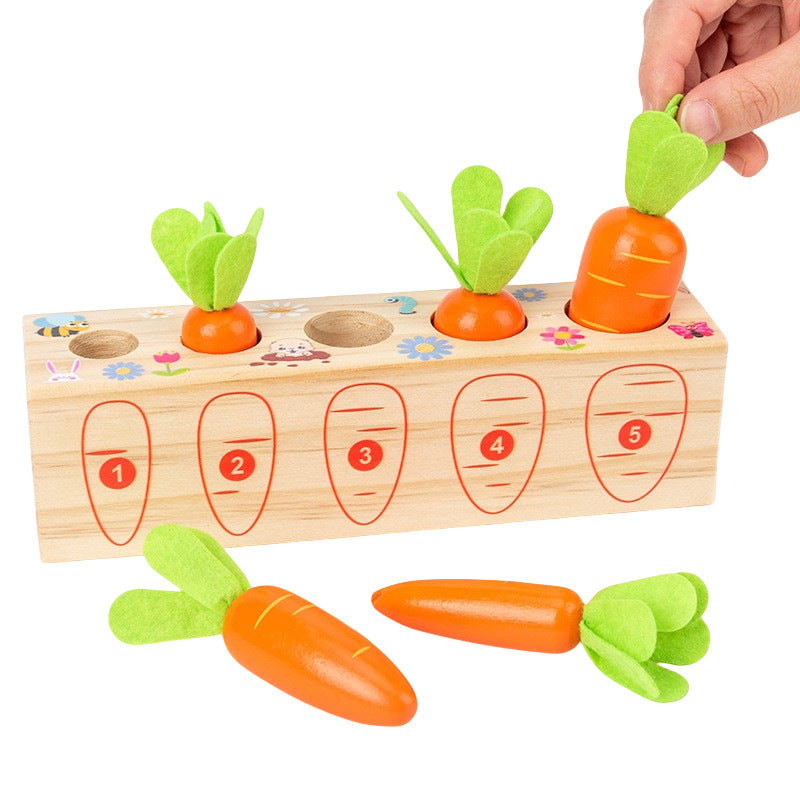 Wooden Fun Number Carrot Pulling Game - Cognition