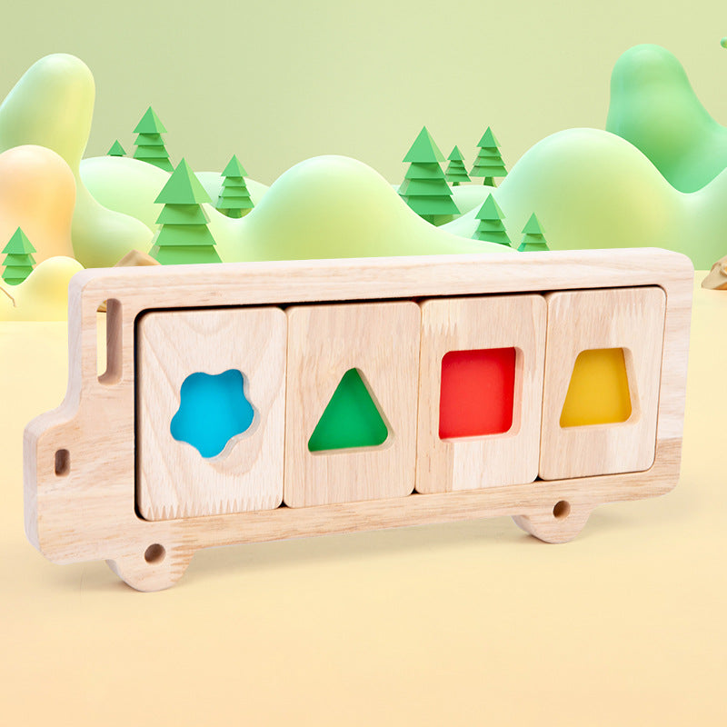 Geometric shape color separation Montessori puzzle