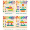 Tablero de madera educativo Montessori (matemáticas, juego de mesa de pesca, coordinación de manos/cerebro) de 3 a 5 años o más