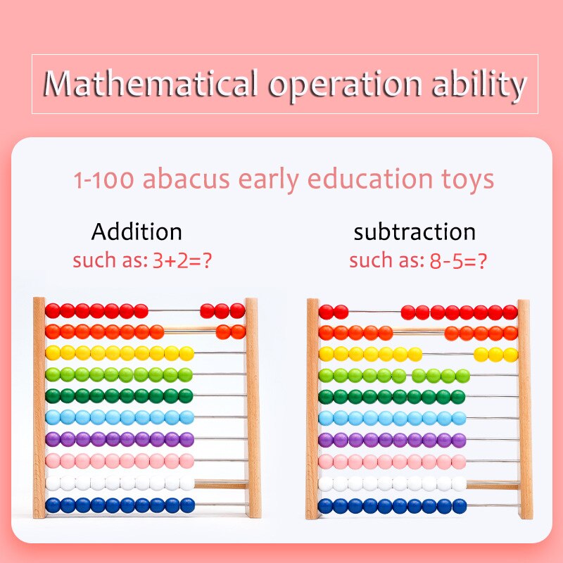 Montessori Children Abacus - Learning Stand Wooden Toy
