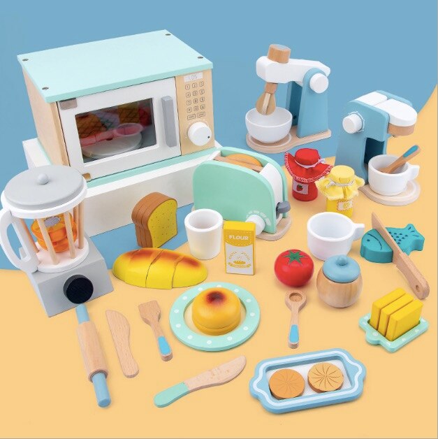 Fantásticos brinquedos de madeira para cozinha (a partir de 3 anos)