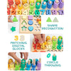 Tablero de madera educativo Montessori (matemáticas, juego de mesa de pesca, coordinación de manos/cerebro) de 3 a 5 años o más