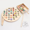 Tablero de madera educativo Montessori (matemáticas, juego de mesa de pesca, coordinación de manos/cerebro) de 3 a 5 años o más