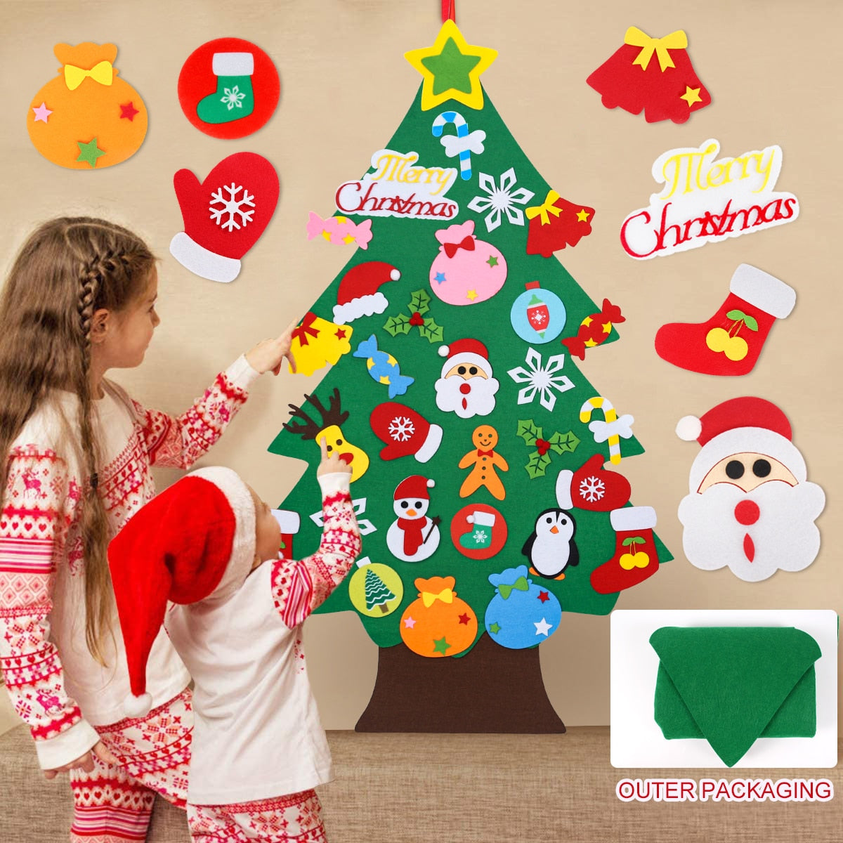 Árbol de Navidad de fieltro