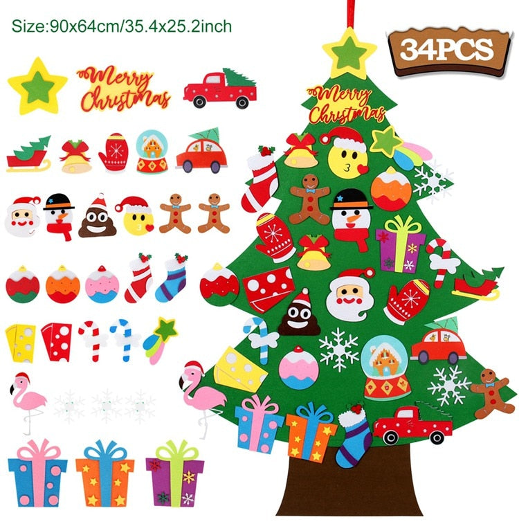 Árbol de Navidad de fieltro