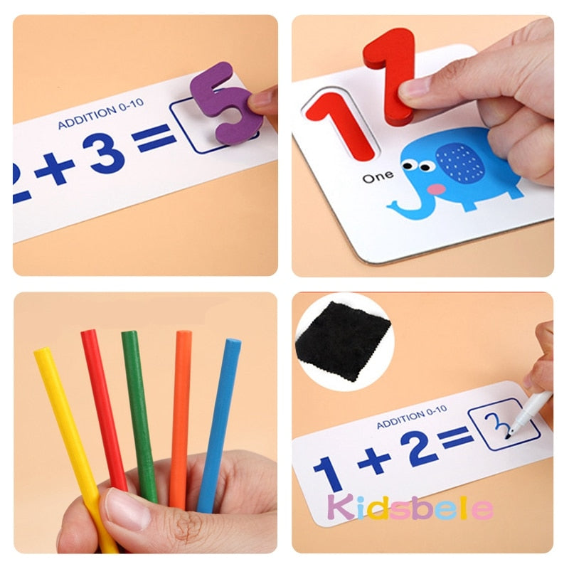 Juguete educativo temprano Montessori: aprende matemáticas