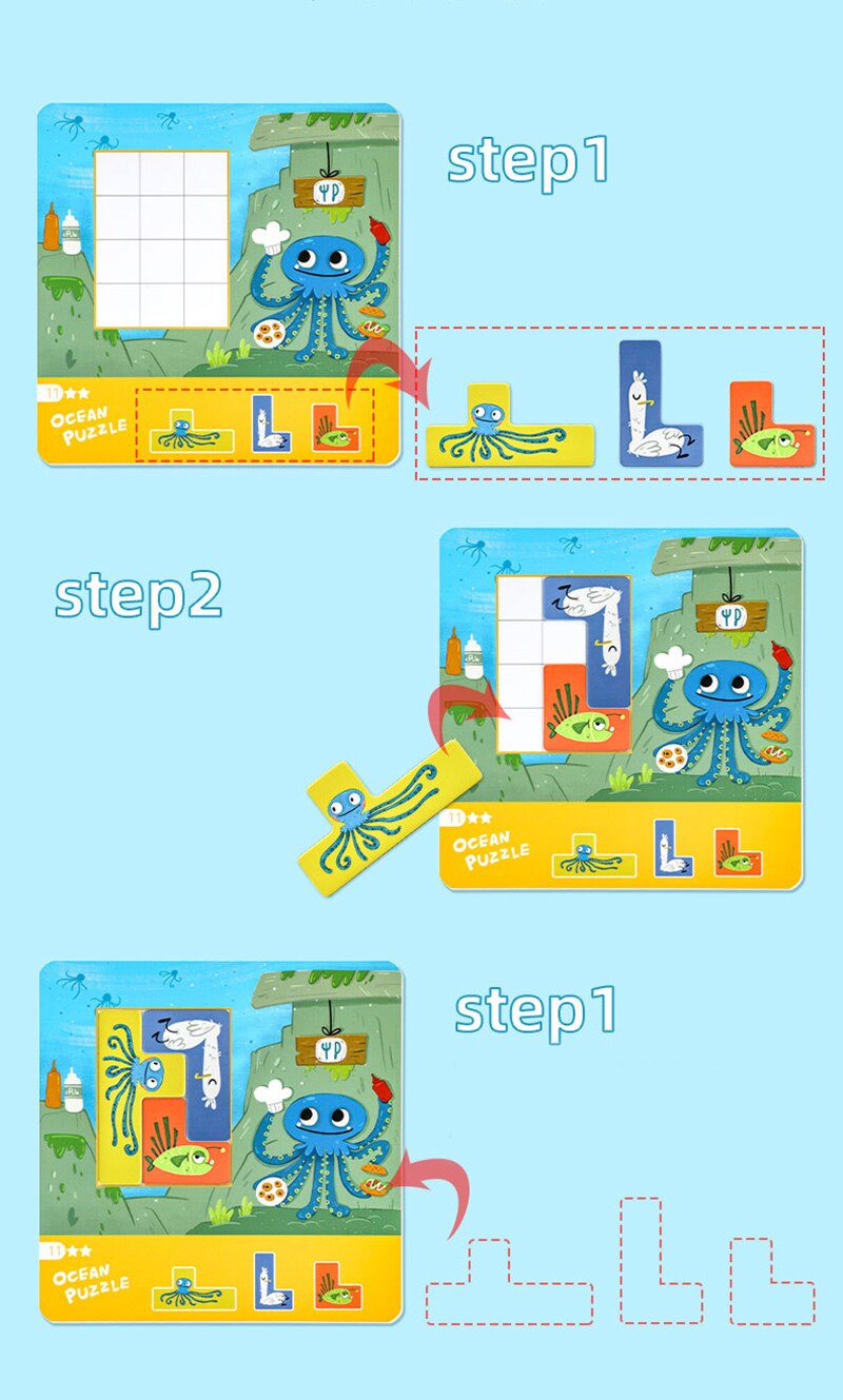 Montessori Magnetic Puzzle for Children