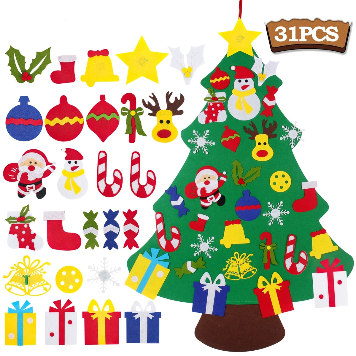 Árbol de Navidad de fieltro