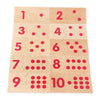Tablero de madera a juego con números Montessori
