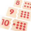 Tablero de madera a juego con números Montessori