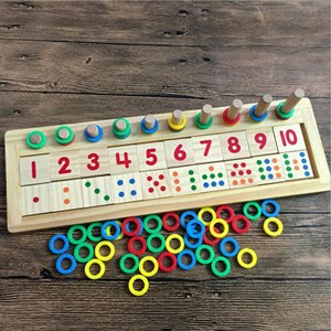 Tablero educativo Montessori para aprender números