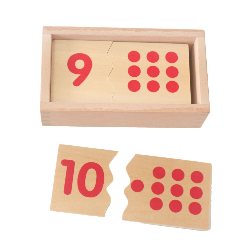 Tablero de madera a juego con números Montessori