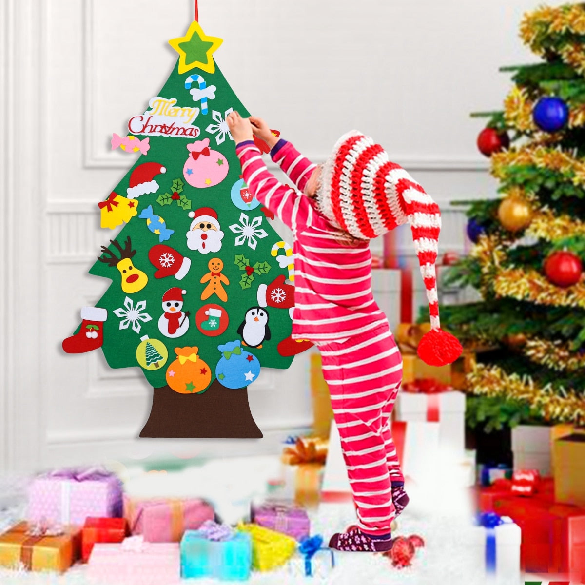 Árbol de Navidad de fieltro