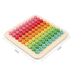 Montessori Matemáticas 9x9 Juguete de mesa de madera de multiplicación