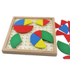 Tablero de fracciones de madera de matemáticas de materiales Montessori