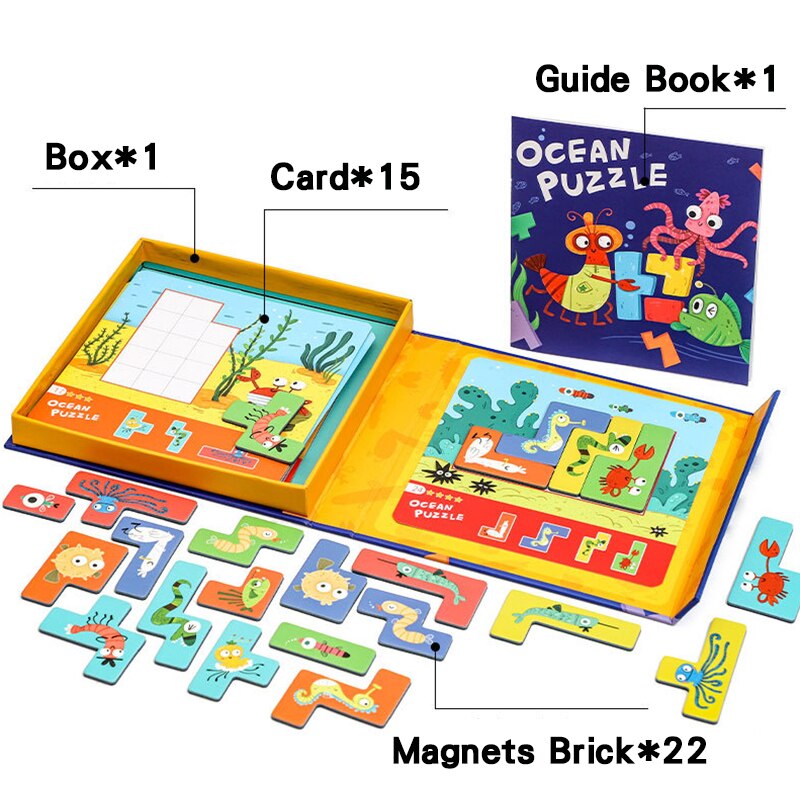 Montessori Magnetic Puzzle for Children