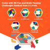 Rompecabezas hexagonal de madera para niños Tangram