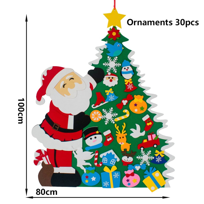 Felt Christmas Tree with 32 pieces