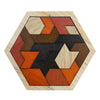 Rompecabezas hexagonal de madera para niños Tangram
