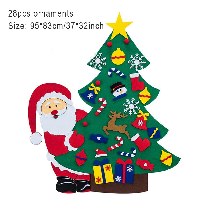 Felt Christmas Tree with 32 pieces