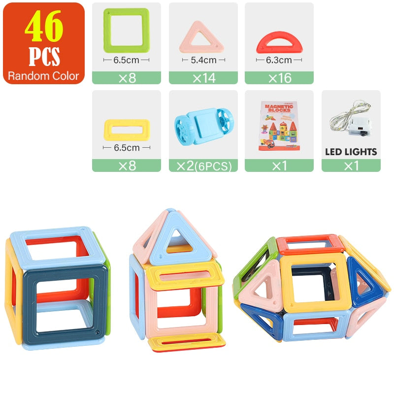 Kit de construcción magnético con hasta 377 piezas