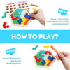 Rompecabezas hexagonal de madera para niños Tangram