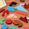 Rompecabezas hexagonal de madera para niños Tangram