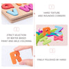Rompecabezas de madera 3D para niños Montessori con formas de alfabeto y números