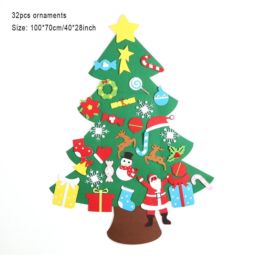 Felt Christmas Tree with 32 pieces