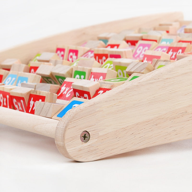Tabela de multiplicação montessoriana de madeira