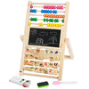 Soporte de aprendizaje de ábaco de madera multifunción Montessori