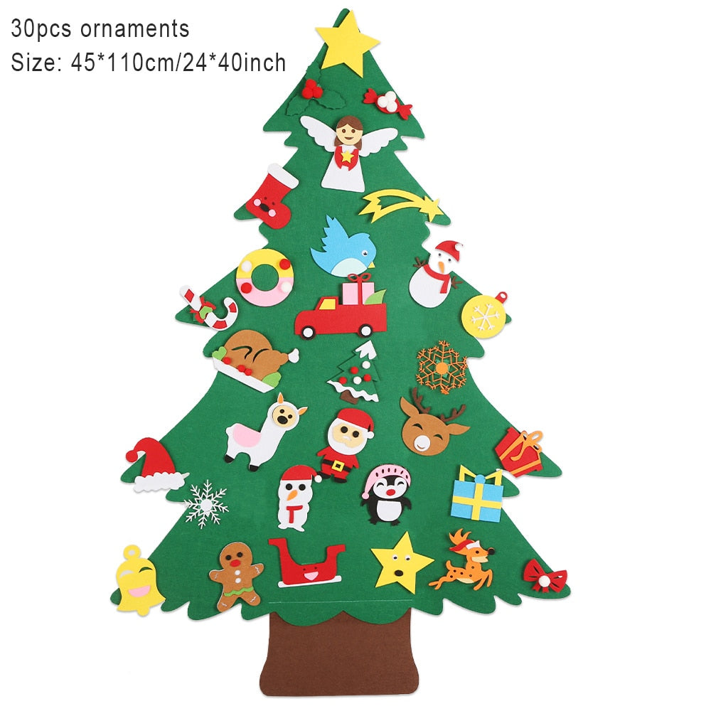 Felt Christmas Tree with 32 pieces