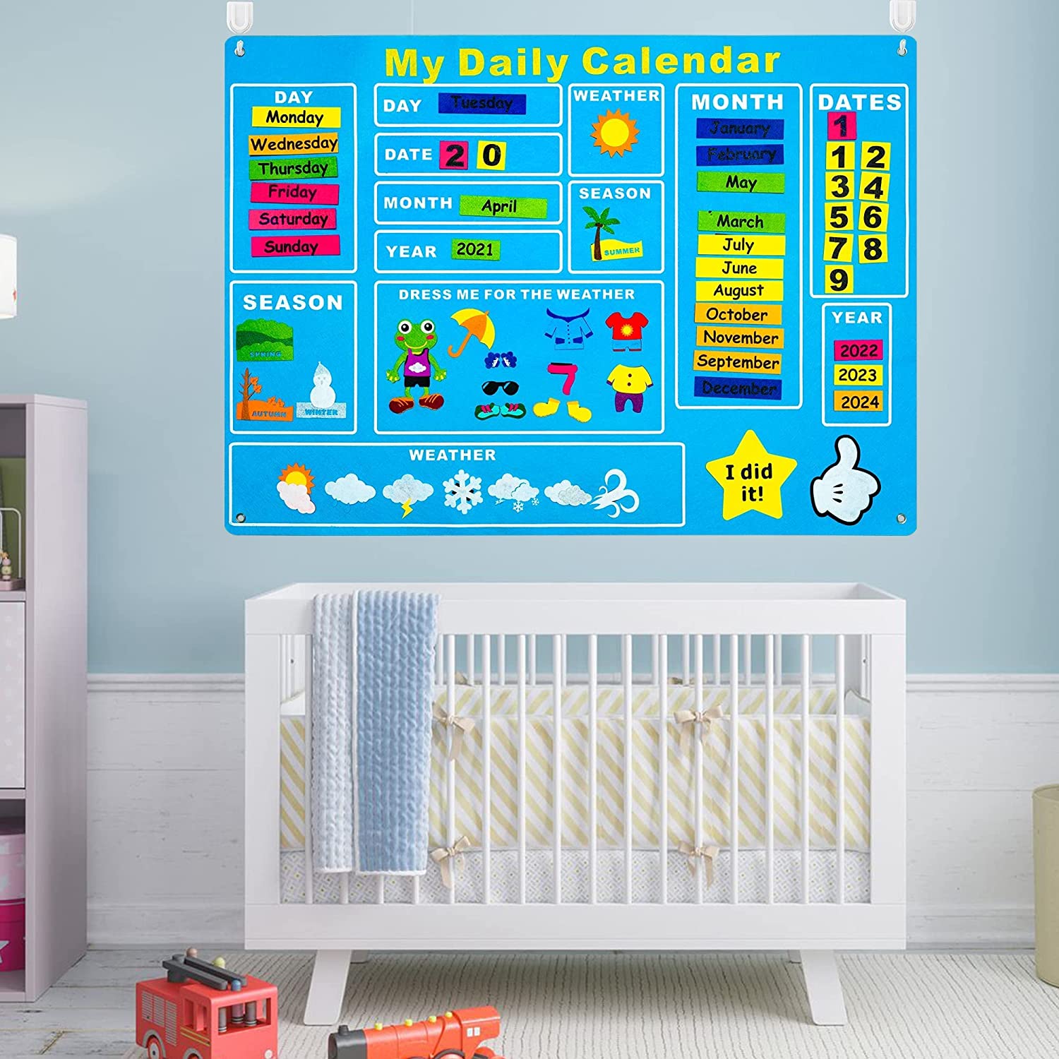 KIT DE FIELTRO DE CALENDARIO DIARIO Con 65 Piezas, para Niños