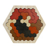 Rompecabezas hexagonal de madera para niños Tangram
