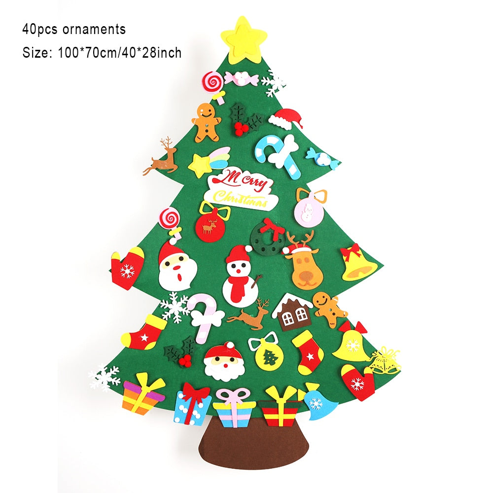 Felt Christmas Tree with 32 pieces