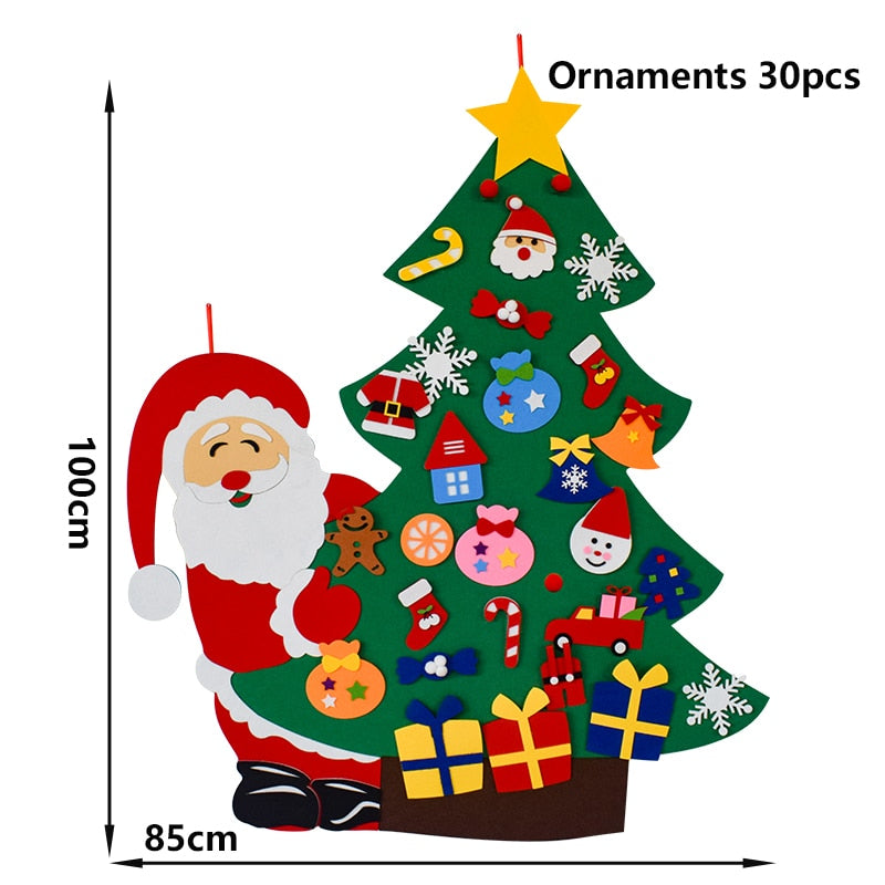 Felt Christmas Tree with 32 pieces