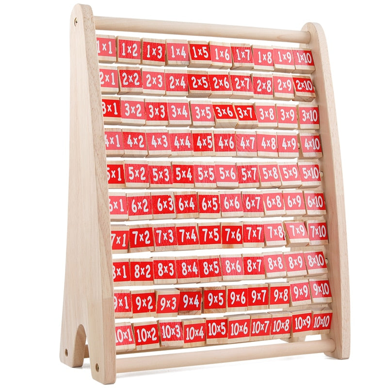 Tabela de multiplicação montessoriana de madeira