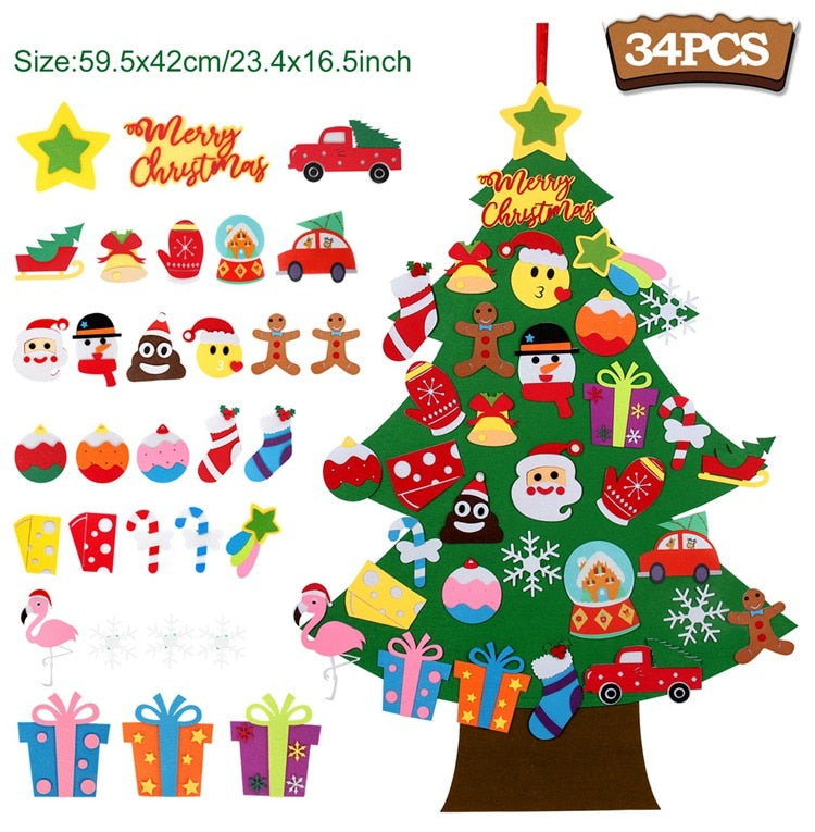 Árbol de Navidad de fieltro