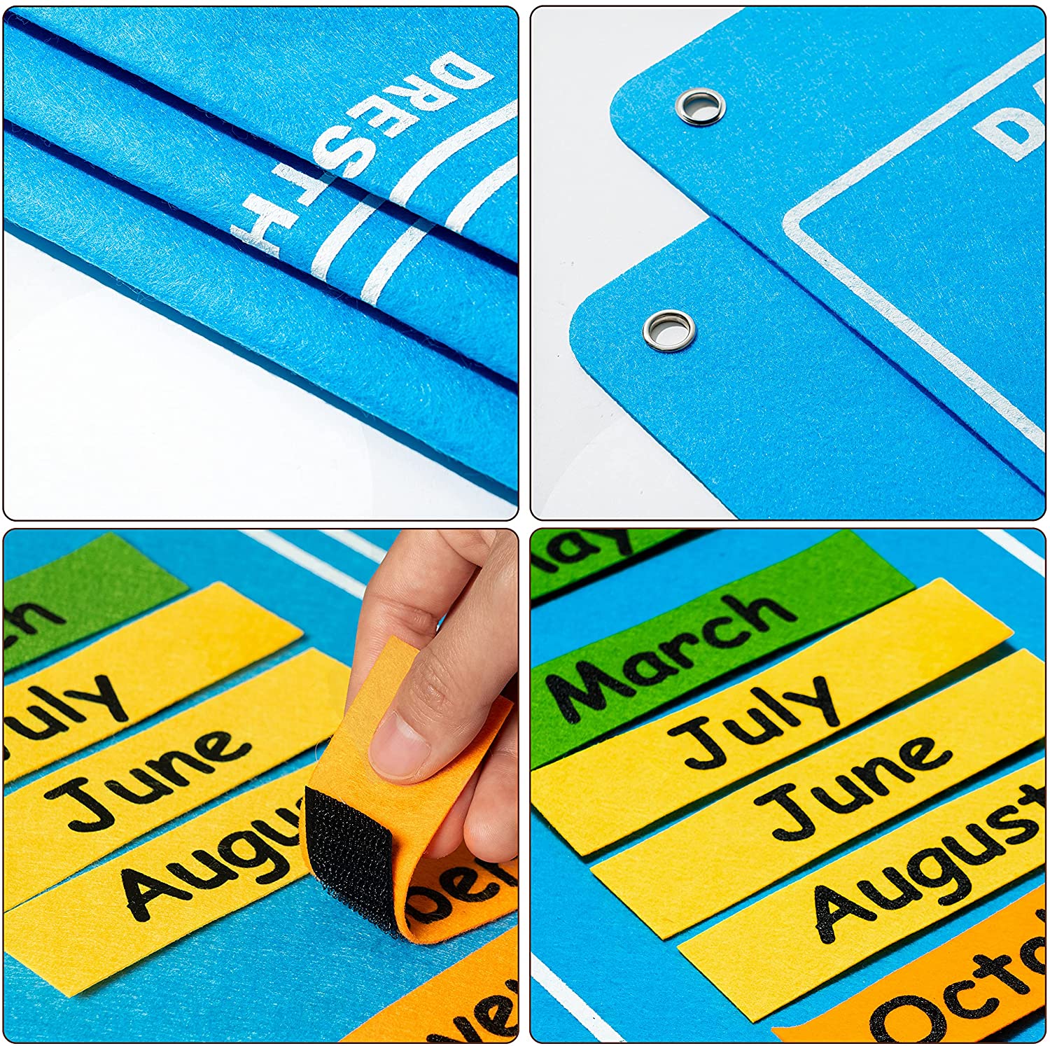 KIT DE FIELTRO DE CALENDARIO DIARIO Con 65 Piezas, para Niños