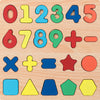 Rompecabezas de madera 3D para niños Montessori con formas de alfabeto y números