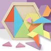 Rompecabezas hexagonal de madera para niños Tangram